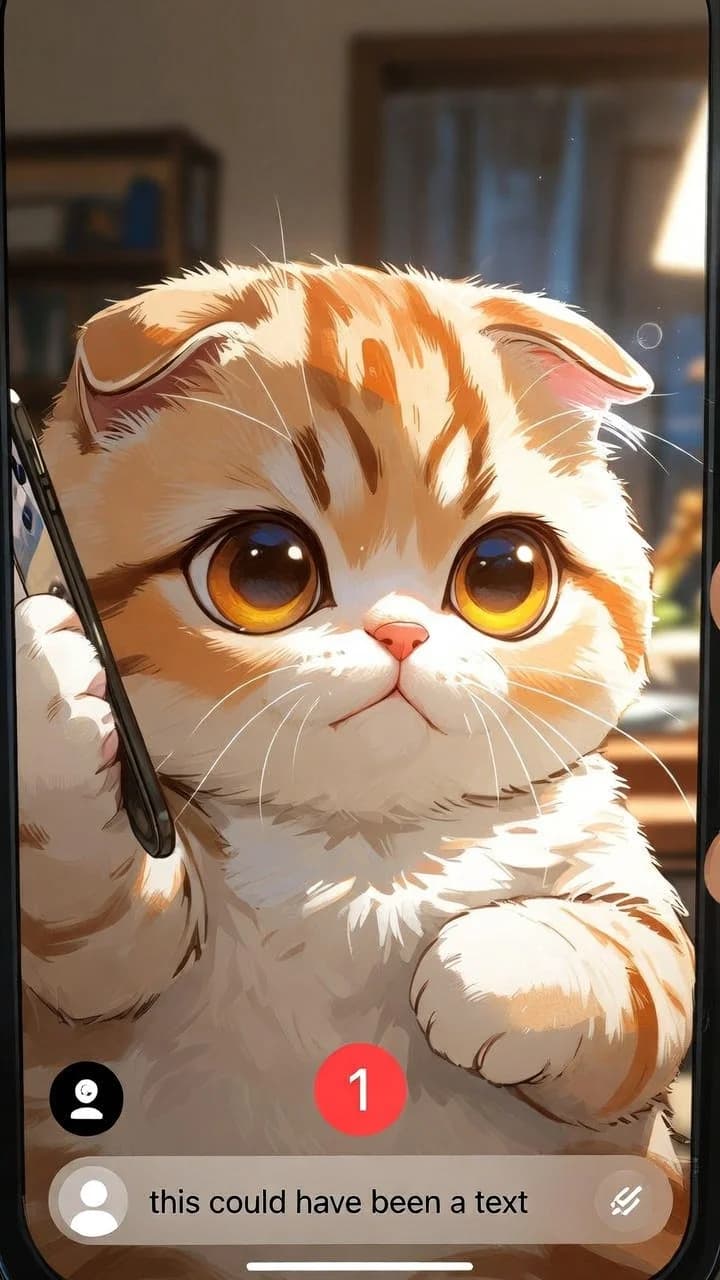 Phone-Call Lover Cat
