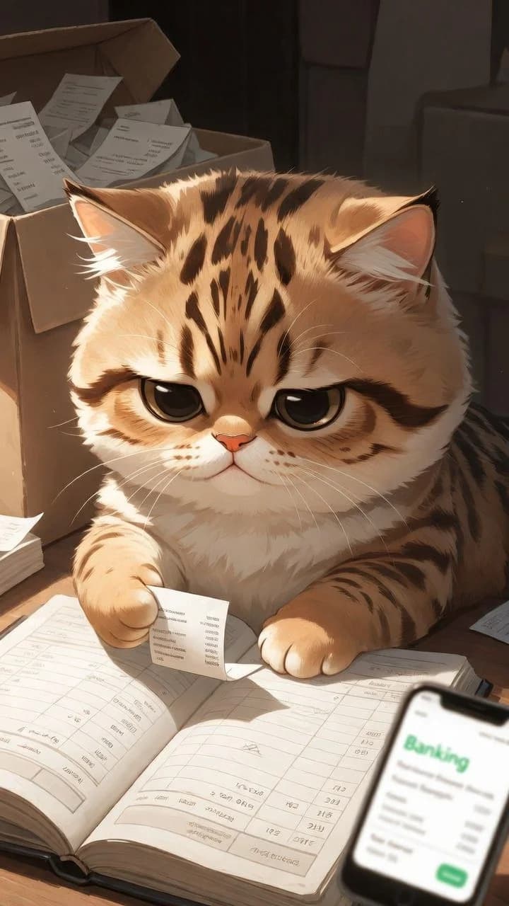 Receipt Keeper Cat