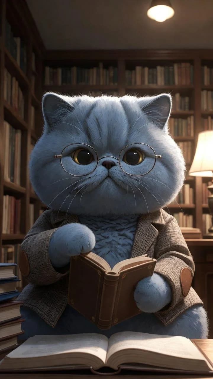 Intellectual Professor Cat