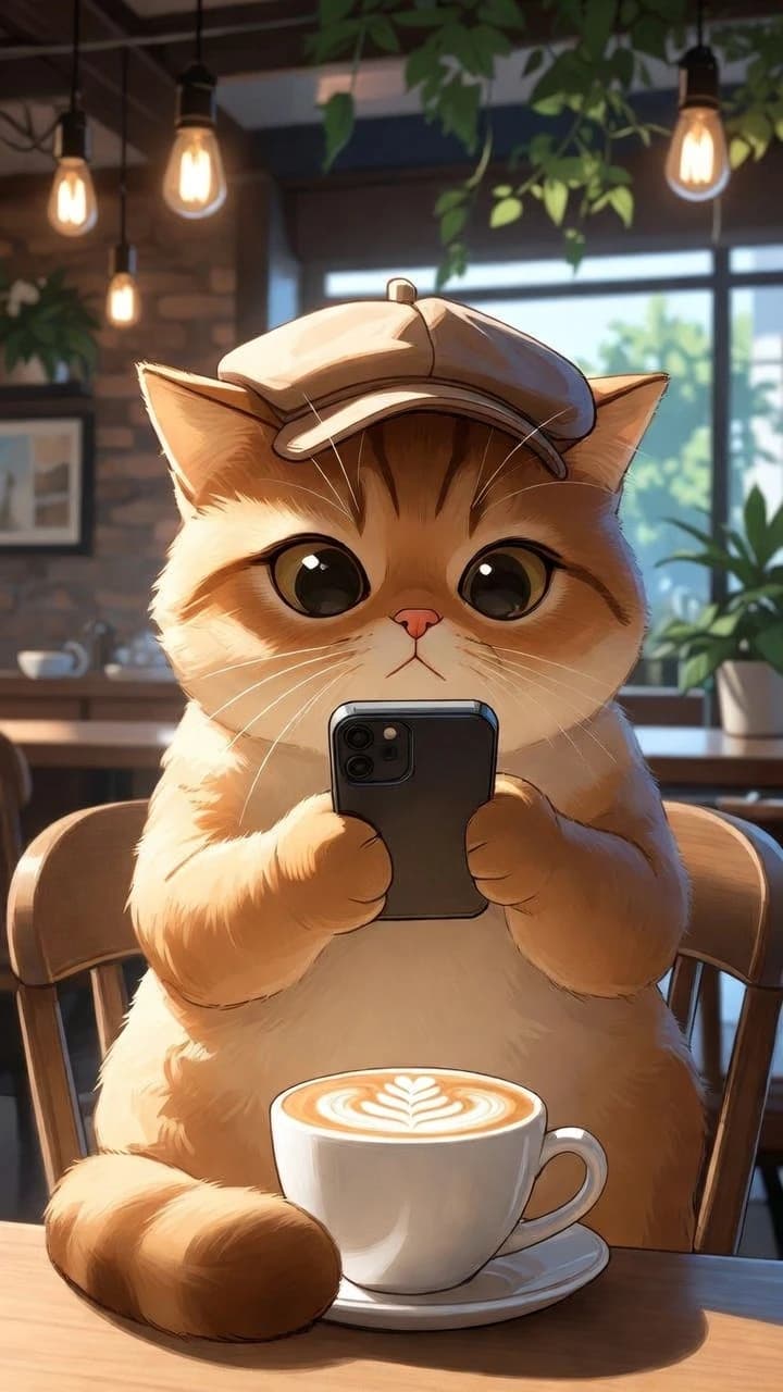 Cafe Aesthetic Cat
