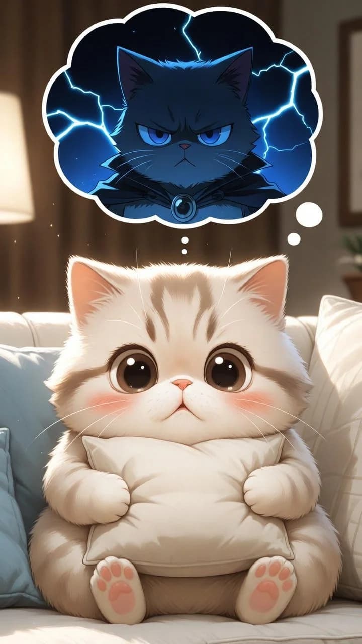 Cowardly Villain Cat